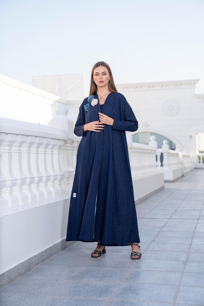 G81-Coloured flower abaya