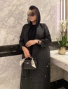 MR108-Embellished satin abaya