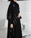 G55-Bronze color bead & crystal abaya