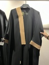 H11-Colored collar and cuff abaya /shawl